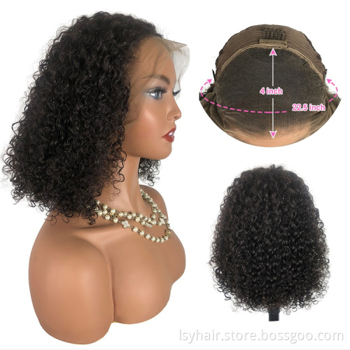 613 Virgin Hair Lace Frontal Bob Short Straight Blonde Human Hair Wig For White Woman
